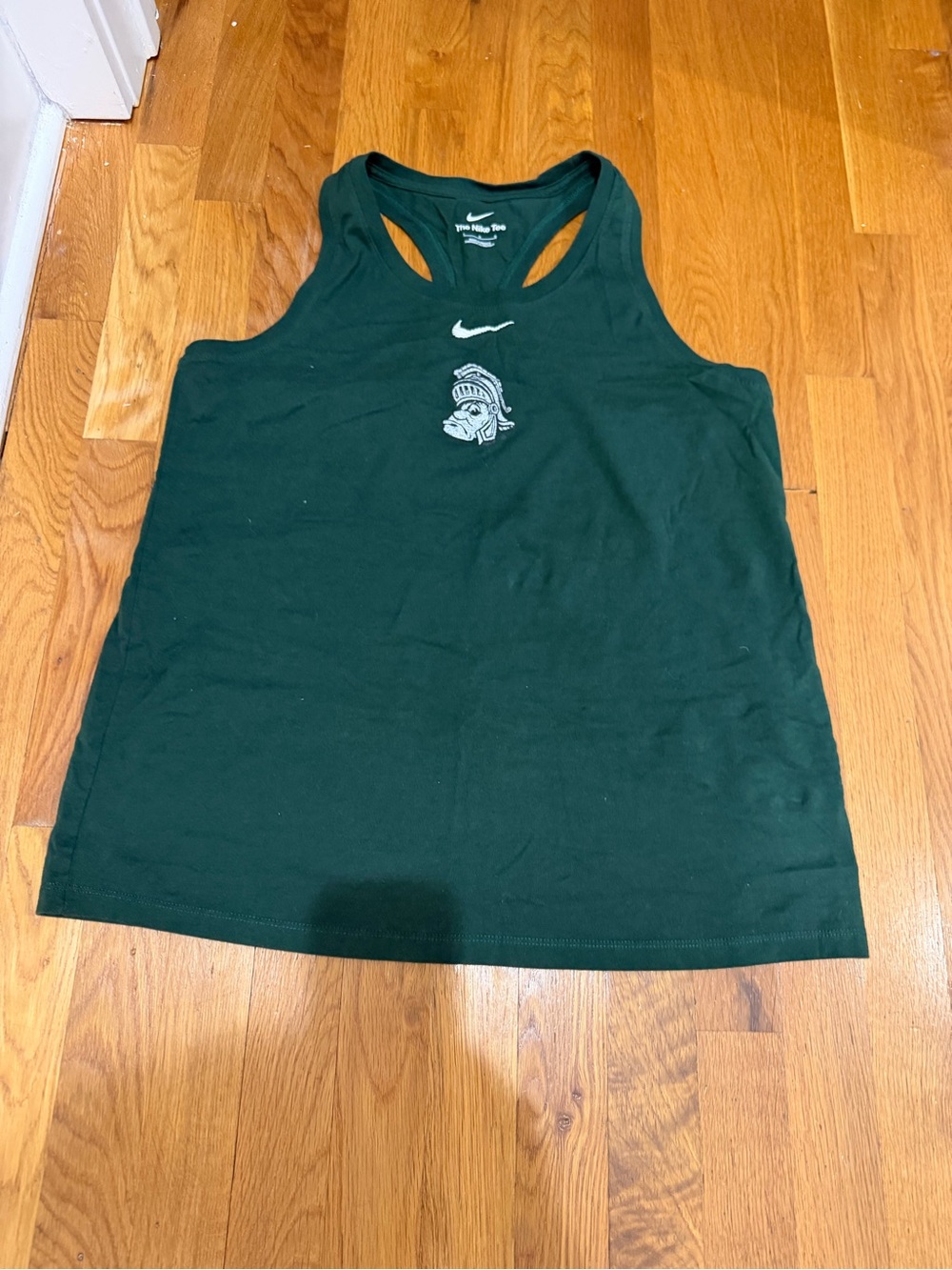 Nike Women’s Forest Green Racerback Tank with Logo